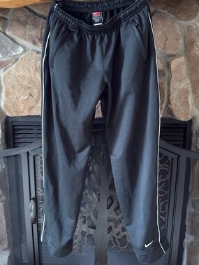 Nike Black Jogger Pants with White Side Piping